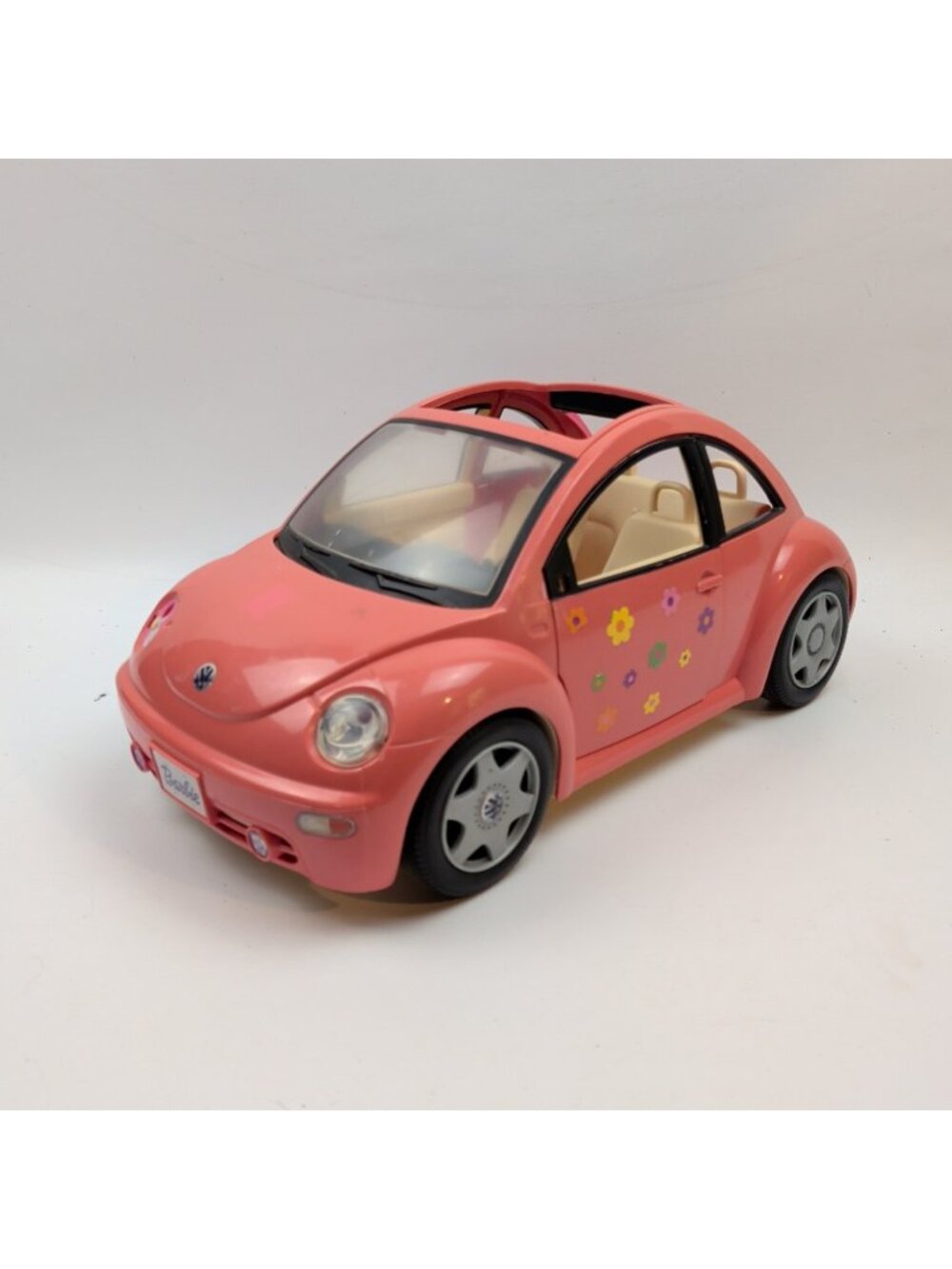 VTG / Y2K Barbie VW Volkswagen Beetle Bug Pink Car 2000 Mattel Flower Power Boho
